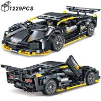 1229PCS Technical Black Lamborghinied Sport Car Building Blocks Super Speed Vehicle Assemble Bricks Toys Gifts For Kids Boys Building Sets
