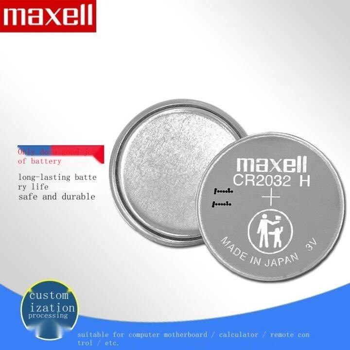 ใหม่-ดั้งเดิม☏ ☽ของแท้ Maxell Maxell ปุ่มแบตเตอรี่ CR2032H ความจุสูง ...