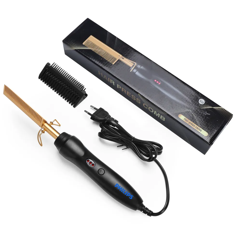 Philips Hair straightener 3 in 1 Hot air comb and curling iron 3  temperature settings dry and wet hair straighteners and curlers | Lazada PH