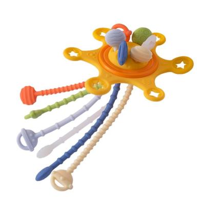 Toddler Pull String Activity Toy Skill-Building Silicone Sensory Toy Portable Reusable Educational Motor Skills Toy Teething Aid for Boys Girls Birthdays Gift there
