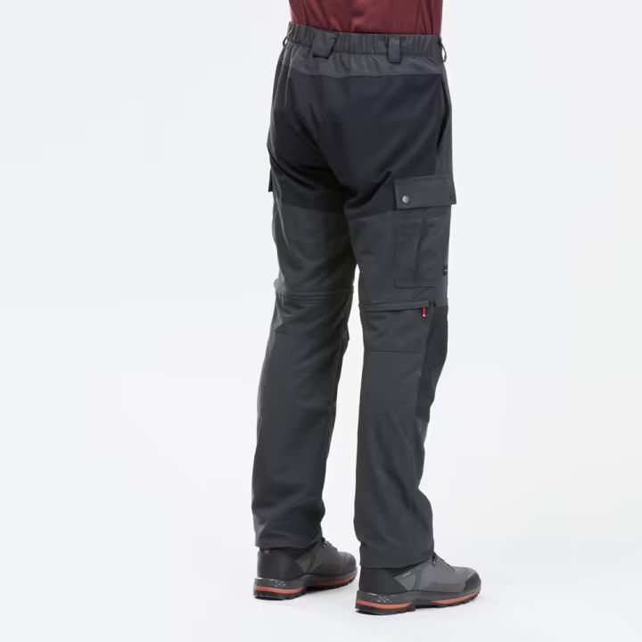 พร้อมส่ง-กางเกงขายาวผู้ชายแบบถอดขาได้-สำหรับเทรคกิ้งบนภูเขา-men-s-modular-and-durable-mountain-trekking-trousers-mt100