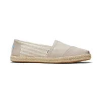 TOMS รองเท้าลำลองผู้หญิง แบบสลิปออน (Slip on) รุ่น Alpargata Seasonal Oxford Tan University Stripes (A) รองเท้าลิขสิทธิ์แท้
