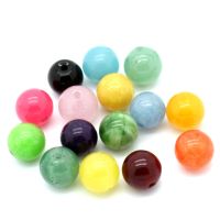 ลูกปัดGemstone Agate สังเคราะห์เกรด B เม็ดกลมคละสี ขนาด 8 mm แพ็ค 50 เม็ด