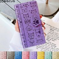 [HOT] Cartoon Cat Dog Pattern Leather Flip Case For Samsung Galaxy A12 A22 A32 A42 A52 A72 5G A03 Core A02S M52 M22 A13 Wallet Cover