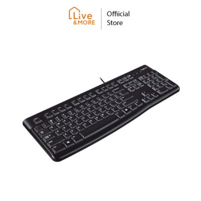 Logitech โลจิเทค Keyboard คีย์บอร์ด ไทย-อังกฤษ รุ่น K120 สีดำ