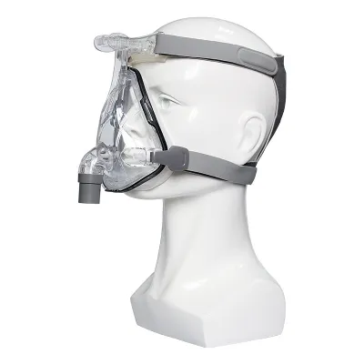 CPAP หน้ากากแบบเต็มหน้าพร้อมหมวกปรับได้3ขนาด SML หมอนอิงสำหรับทางการแพทย์เครื่องหายใจด้วยอากาศป้องกันการนอนกรนและช่วยนอนหลับ