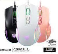 NUBWO NM-92m Cerberus Gaming Mouse เมาส์มาโคร 7 ปุ่ม ปรับระดับ DPI ได้ 6 ระดับ (รับประกันศูนย์ 1 ปี)