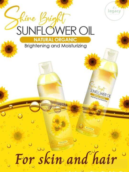 Sunflower Oil Natural Organic Brightening and Moisturizing, Skin Anti