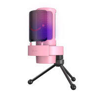 ไมโครโฟน FIFINE A8V Ampligame RGB Gaming USB Condenser Microphone (Pink/สีชมพู)