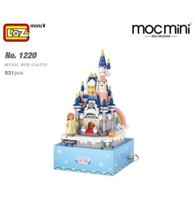 ตัวต่อนาโนบล็อก LOZ   No.1220 Mini Bloc Music Disney World Park  กล่องดนตรี ปราสาท Fairy Tale เจ้าหญิง  531  pcs แพ็คเกจที่สวยงาม น่ารัก น่าสะสม ต่อง่าย ในชุดเซ็ท