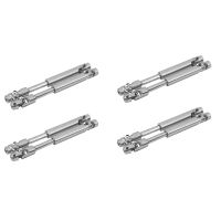 8Pcs Scx10 Steel Universal Drive Shaft with Cvd 110-155mm for 1/10 Scale Models Rc Car Axial Crawler Tf2 Trx4