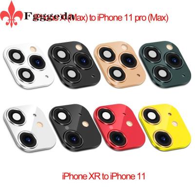 ENDDIIYU มือถือ ป้องกันหน้าจอ กระจก สำหรับ iPhone XR X ถึง iPhone 11 Pro Max สติกเกอร์เลนส์กล้องปลอม ปกกรณี วินาทีเปลี่ยน