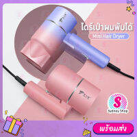 ไดร์เป่าผม ตัวเล็ก พับเก็บได้ DELIYA 2600 Hair Dryer ไอออนแสงสีฟ้า ปรับได้ 3 ระดับ ลมร้อน-ลมเย็น