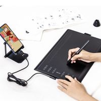 HUION H1060P Graphic Tablet 8192 Pen Pressure Battery-Free Digital Stylus Drawing Tablet OTG Adapter Android Phone Connection Drawing  Sketching Table