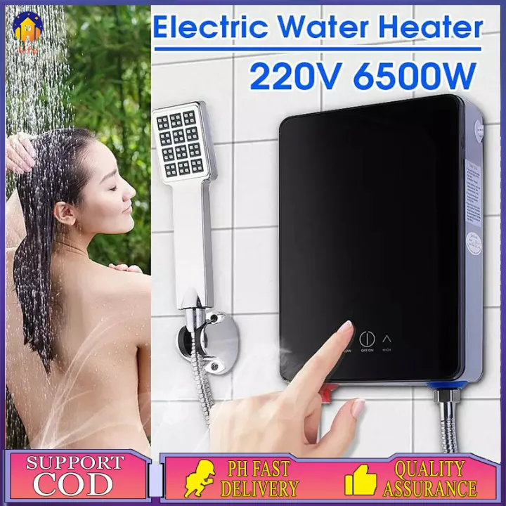 Bathroom Electric Water Heater Instant 220V 6500W Overheat Protection
