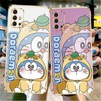 เคสสำหรับ OPPO Reno 8T 7 8 Pro Reno 6 Plus A57 A17 7Z การ์ตูนโดราเอมอนเคสนิ่มเคลือบอิเล็คโทรเพลทรูปแบบกันกระแทกที่ราบรื่นฝาครอบเคสน่ารักคู่ป้องกันทุกสัดส่วน