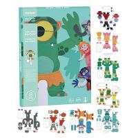 Paper Folding Set Colorful Folding Paper With 8 Different Characters Craft Supplies And Arts 3D Characters With Preschool Educational Fun Ages 6-12 beneficial