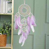 Dream Catcher พร้อมไฟ LED Fairy High-End Handmade Feather Dreamcatcher เครื่องประดับสำหรับตกแต่งบ้านเด็กผู้หญิงเทศกาลของขวัญ