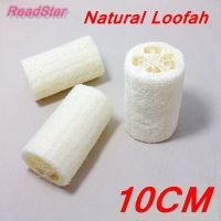 10pcs/lot 10CM Length Natural Loofah Luffa sponge customize cleanner soap bath skin brush scrubber spongy texture