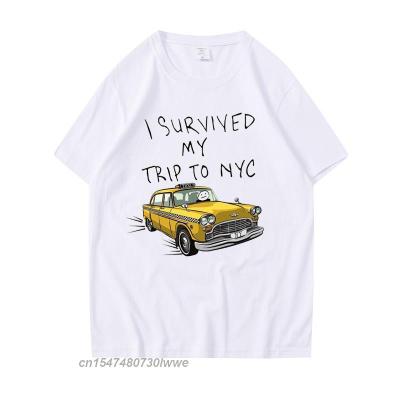 Tom Holland Same Style Tees I Survived My Trip To Nyc Print Tops Informal Cotton Streetwear Men Women Unisex Fashion T Shirt