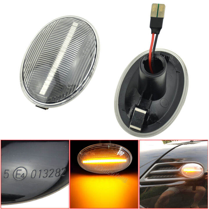 2ชิ้นไหลด้าน-repeater-โคมไฟแบบไดนามิก-led-ด้านข้างไฟเลี้ยวไฟสัญญาณสำหรับ-bmw-mini-cooper-r55-r56-r57-r58-r59