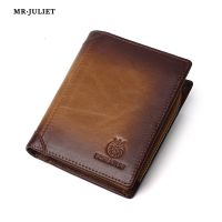 MR.JULIET Mens Wallet Retro Short Anti-Theft Multi-Card Photo Album Trend New Wallet 2023