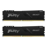 16GB (8GBx2) DDR4 2666MHz RAM (หน่วยความจำ) KINGSTON FURY BEAST DDR4 (BLACK) (KF426C16BBK2/16) ,