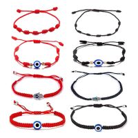 Turkish Evil Eye Handmade Braided Red Thread String Bracelet For Women Men Charm Lucky Rope Adjustable Friendship Jewelry Gifts Charms and Charm Brace