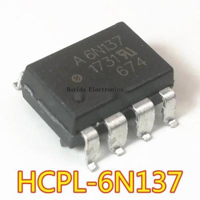10Pcs HCPL-6N137 A6N137 SMD Optocoupler SOP-8นำเข้าจุดการประกันคุณภาพ