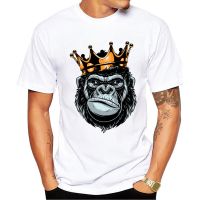 Funny Ape Tees Teehub Gorilla King Alpha Printed Men T-Shirt Short Sleeve Summer Tshirts Casual Tops