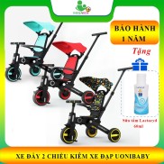 Xe đẩy 2 chiều gấp gọn kiêm xe đạp 3 bánh 7 trong 1 Cho Bé UoniBaby