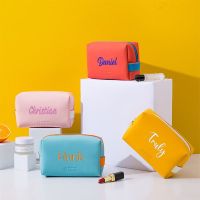 【CW】✐✳  Personalized Custom Embroidered Logo Clutch waterproof amenity bag Souvenir