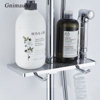 ☞◐❁ ABS Bathroom Shampoo Lotion Tray Holder Shower Storage Bath Caddy Rack Pole Shelf Adjustable Shower Storage Organizer Shelves