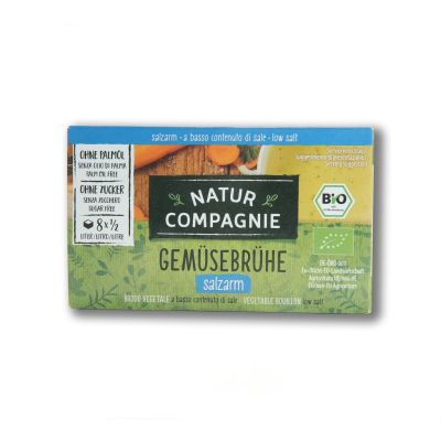 🌿Premium Organic🌿  Natur Compagnie Vegetable Bouillon - Low salt  ซุปผักก้อน ออร์แกนิค (เกลือน้อย) 68g