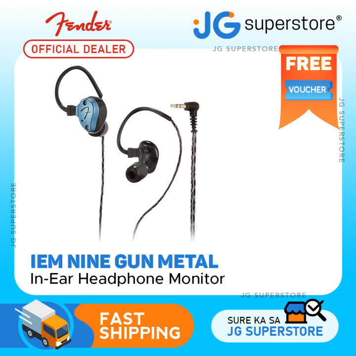 Fender IEM Nine Gun Metal Blue Pro Series In-Ear Headphone Monitor