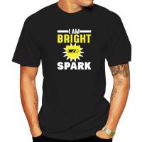 Letter Bright Spark Funny T-Shirts Mens Oversized Cotton Tops Streetwear Tee Shirts Boys Casual Short Sleeve Tees