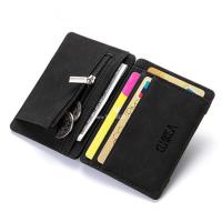 New Men Wallet Male Pu Leather Mini Small Magic Wallets Zipper Coin Purse Pouch Plastic Credit Bank Card Case Holder Purses