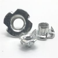 [DE69] 5 50PCS M3 M4 M5 M6 M8 M10เมตริกสังกะสีเหล็กคาร์บอนชุบ T Nuts 4 Prongs Knock ไม้ Captive Nut ใส่ Nut