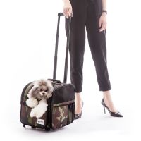 ▪ Pet Trolley Stroller Foldable Backpack With Wheels Airline Approved Trolley Case Pet Cat Dog Carrier