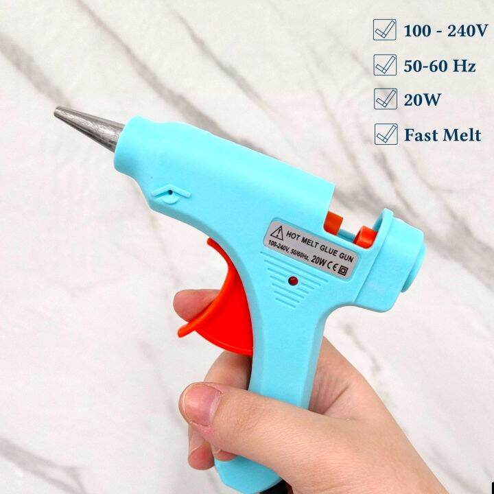 MKLNN Electric Glue Gun Easy Hot Melt Glue Gun Blue Easy Gluing Glue