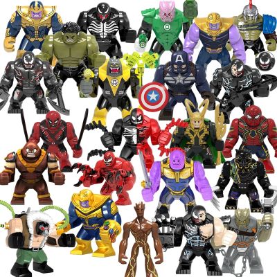 Disney Building Blocks Mini Model Figures Big Goblin Spiderman Iron Man Venom Captain Hawk Deadpool Technic Armor City Gift Toys