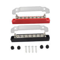 Rv Yacht Busbar สีแดงและสีดำ8-Way 48V 150A Busbar High Current Busbar Terminal