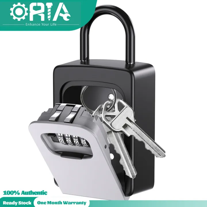 ORIA Key Safe Lock Box, Portable Key Storage Box for House Key, 5 Key ...