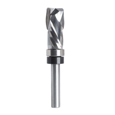 Bearing Ultra-Performance Compression Flush Trim Solid Carbide CNC Router Bit for Woodworking End Mill Shank