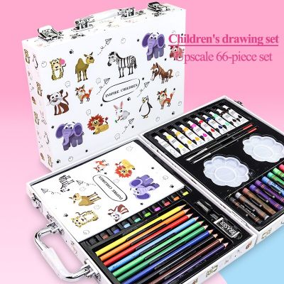 Children Art Painting Set Marker Watercolor Paint Crayon Colored Pencil Drawing Supplies Kids Educational Toys Creative Gift