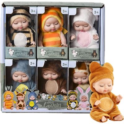 ตุ๊กตาทารกนอนหลับขนาด11ซม. เหมือนจริงพร้อมหุ่นร่างกายของเล่นจำลองตุ๊กตาเด็กทารกเกิดใหม่สำหรับเด็กเล็กเด็กผู้หญิง