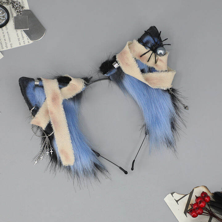 punk-hairband-cosplay-hair-accessory-cat-ear-hair-accessory-halloween-headband-zombie-cat-ears-headband