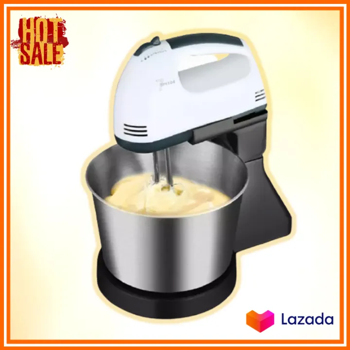 7 Speed Electric Egg Beater Dough Cakes Bread Heavy Duty Egg Stand