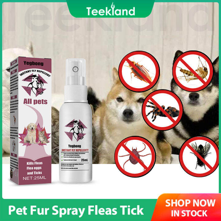 Teekland Repel Fleas Drops for Cats and Dogs Pet Insect Repellent Spray