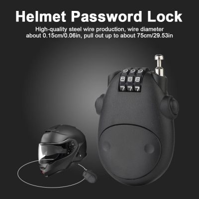 【cw】 Universal Motorcycle Helmet Password Lock Telescopic Wire Rope Steel Cable Code Lock Anti theft Bicycle Motorcycle Helmet Lock 【hot】 !